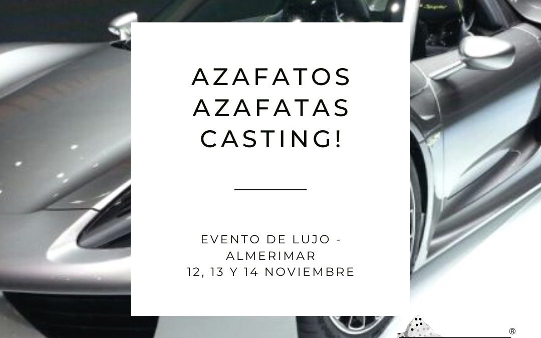CERRADO — Casting Azafatas/os para evento coches de lujo en Almerimar