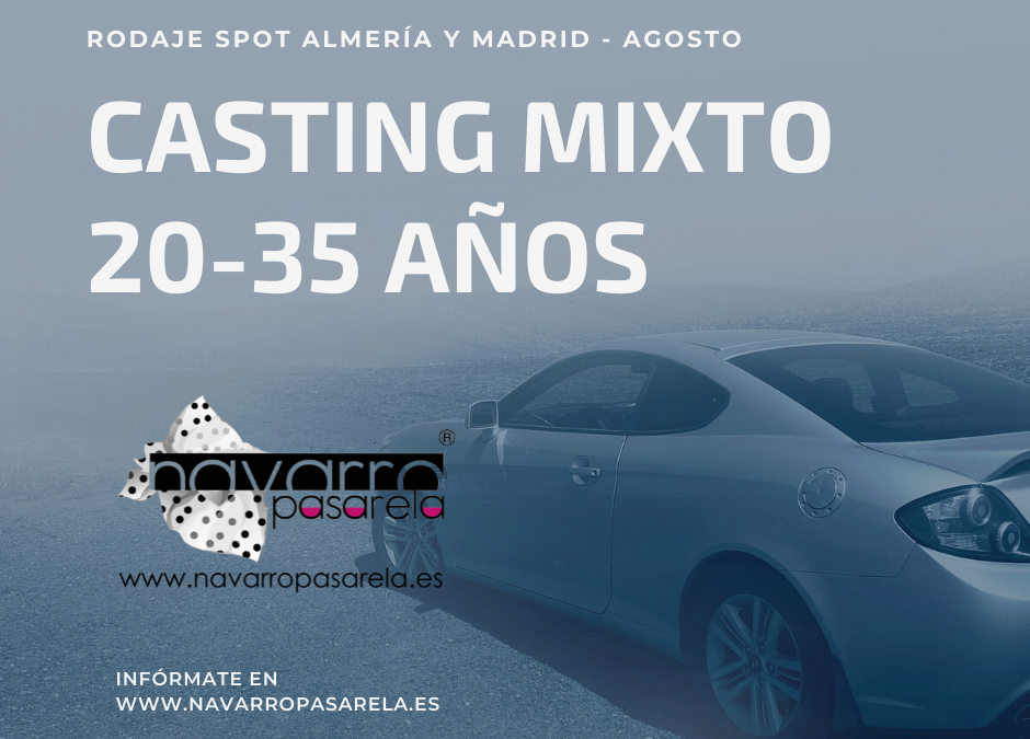 CERRADO — CASTING ONLINE MIXTO 20-35 AÑOS – Rodaje Almería y Madrid